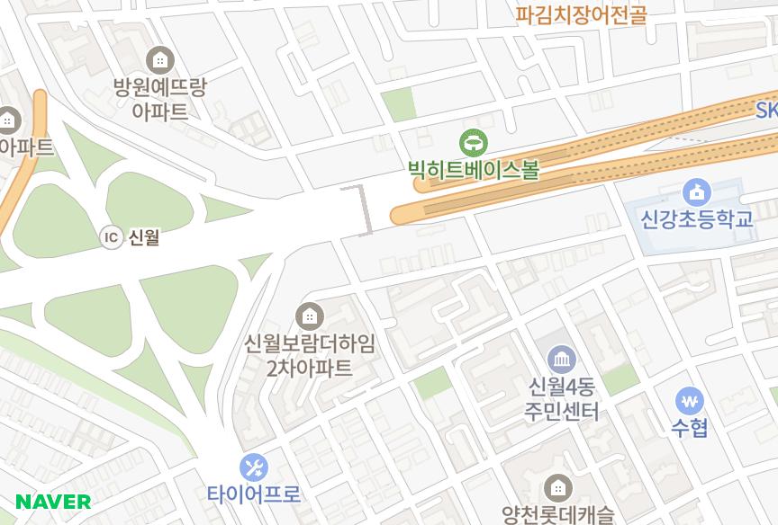 서울특별시 양천구 신월동 대진 위치·실거래 시세 지도