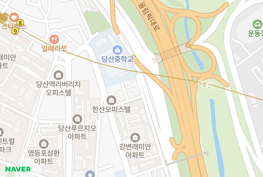 서울특별시 영등포구 당산동 드림리버빌 위치·실거래 시세 지도