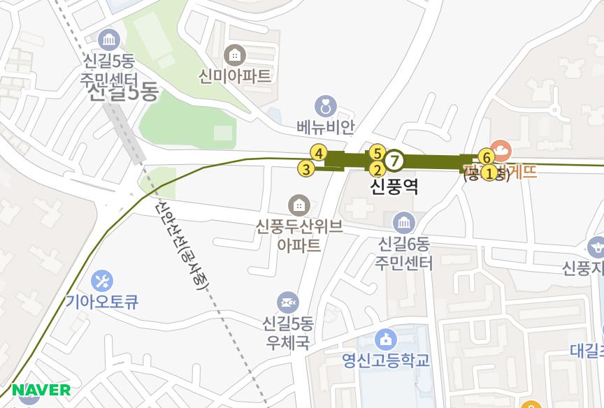 서울특별시 영등포구 신길동 신풍두산위브센티움 위치·실거래 시세 지도