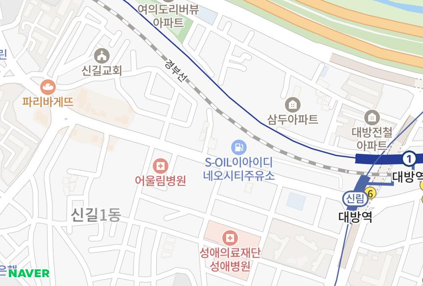 서울특별시 영등포구 신길동 루나플라체 위치·실거래 시세 지도