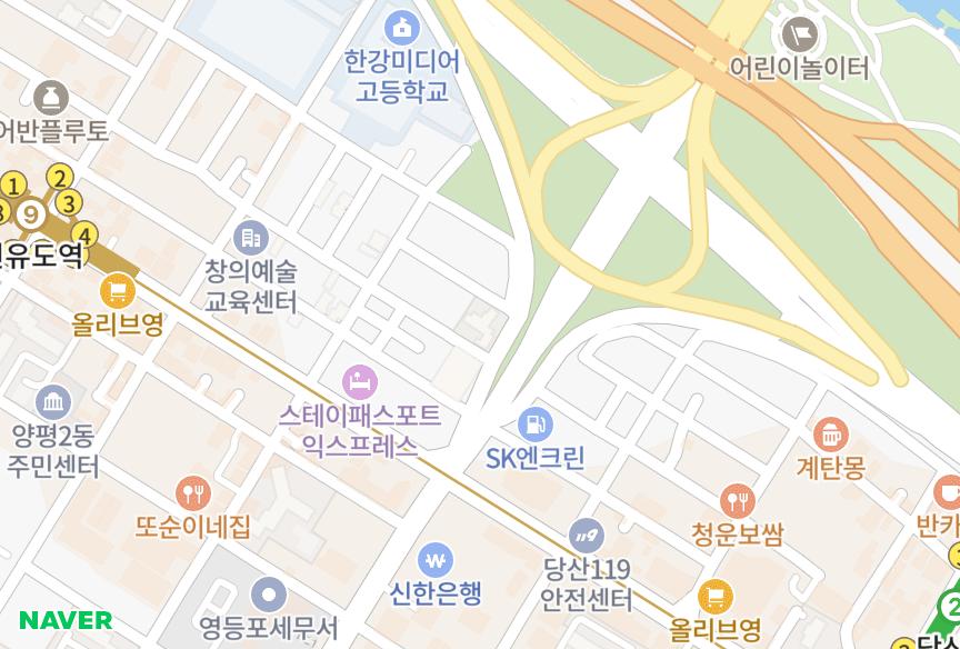 서울특별시 영등포구 양평동4가 에이스리버티움 위치·실거래 시세 지도