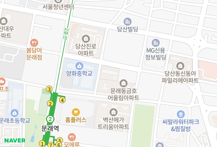 서울특별시 영등포구 문래동3가 문래태영데시앙 위치·실거래 시세 지도