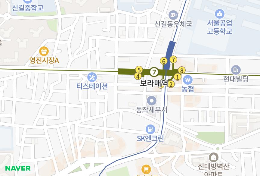 서울특별시 영등포구 신길동 동훈노보빌 위치·실거래 시세 지도