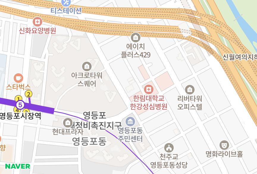 서울특별시 영등포구 영등포동7가 근상프리즘 위치·실거래 시세 지도