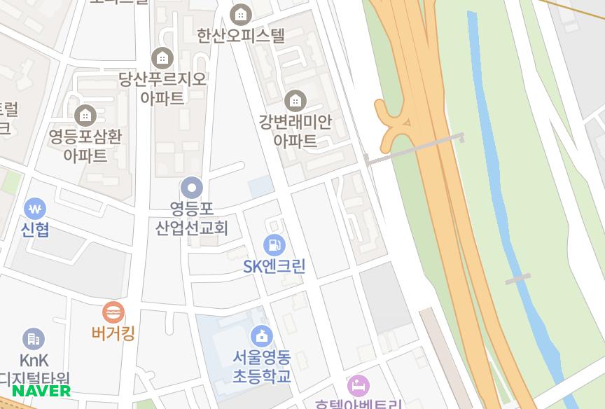 서울특별시 영등포구 당산동 휴브리지 위치·실거래 시세 지도