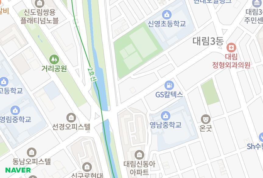 서울특별시 영등포구 대림동 아네스트 위치·실거래 시세 지도