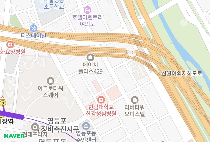 서울특별시 영등포구 영등포동7가 여의휴젠느 위치·실거래 시세 지도
