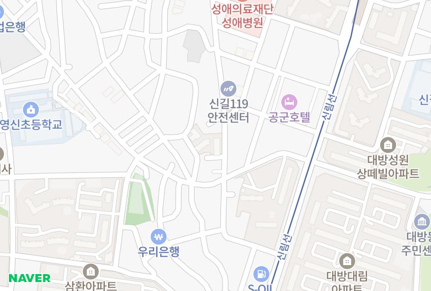 서울특별시 영등포구 신길동 다울 위치·실거래 시세 지도
