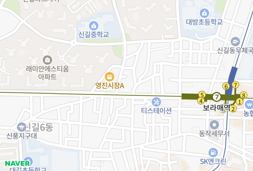 서울특별시 영등포구 신길동 메트하임 위치·실거래 시세 지도