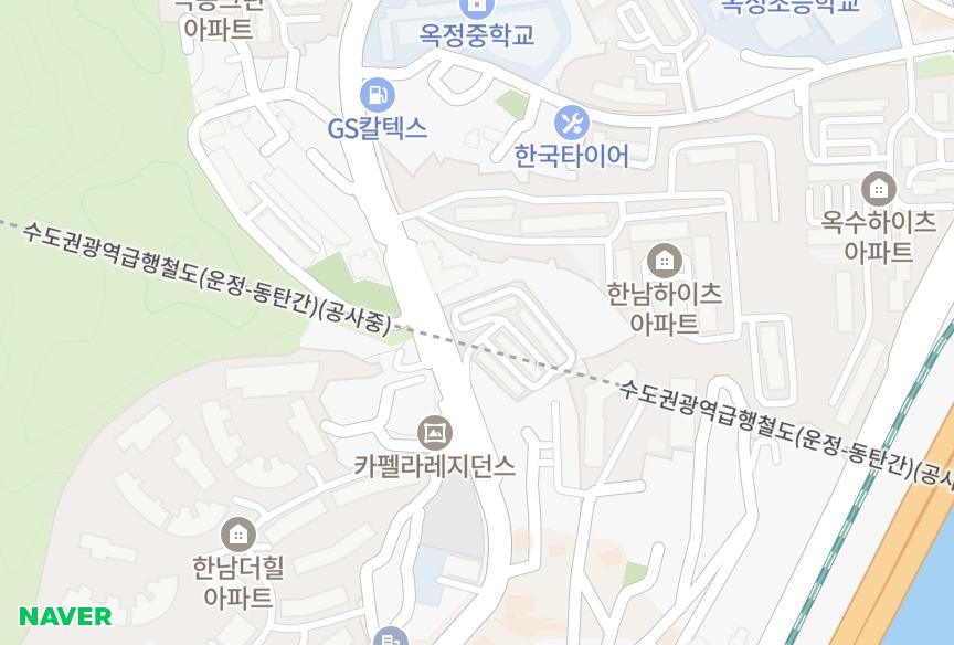 서울특별시 용산구 한남동 시범 위치·실거래 시세 지도