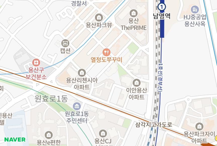 서울특별시 용산구 문배동 삼라마이다스빌2차 위치·실거래 시세 지도