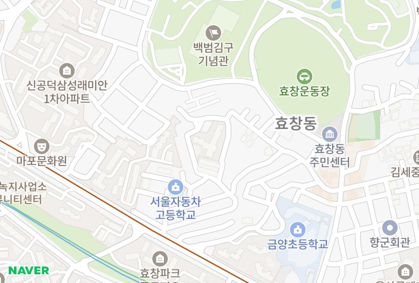 서울특별시 용산구 효창동 효창베네스 위치·실거래 시세 지도