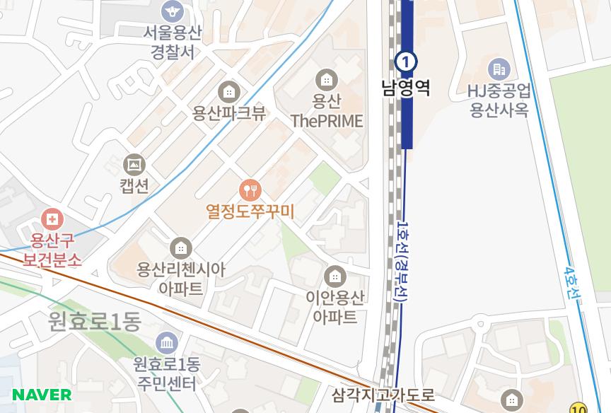 서울특별시 용산구 문배동 문배이안용산3차 위치·실거래 시세 지도