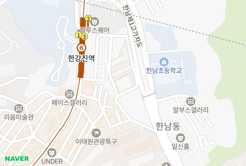 서울특별시 용산구 한남동 이태리하우스 위치·실거래 시세 지도