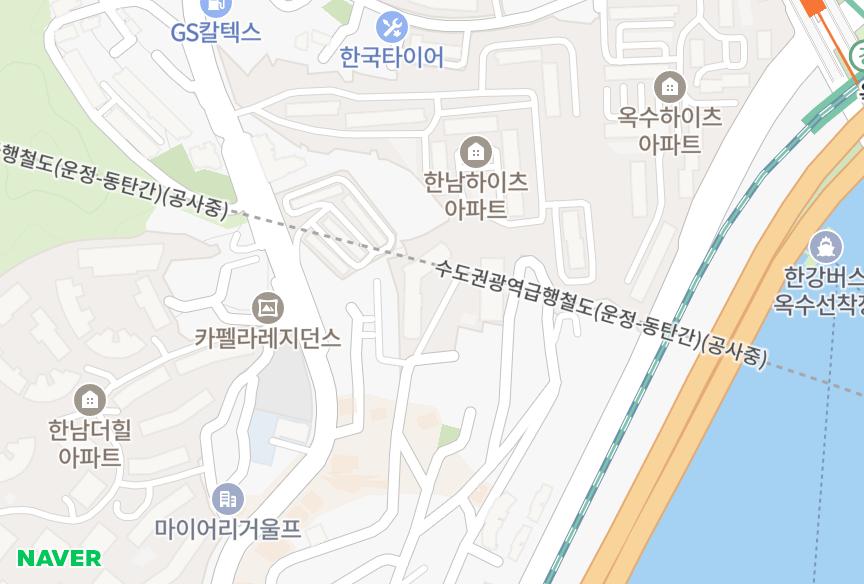 서울특별시 용산구 한남동 힐탑트레져 위치·실거래 시세 지도