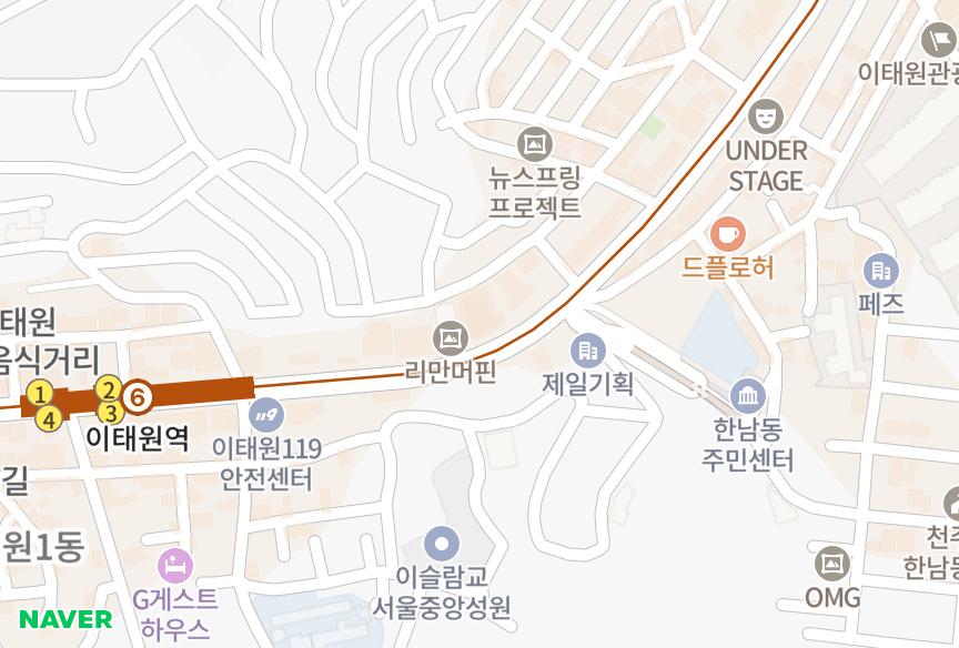 서울특별시 용산구 한남동 현대안성타워 위치·실거래 시세 지도