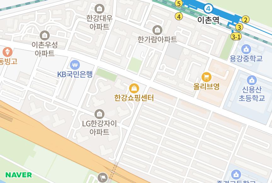 서울특별시 용산구 이촌동 리버뷰맨션 위치·실거래 시세 지도