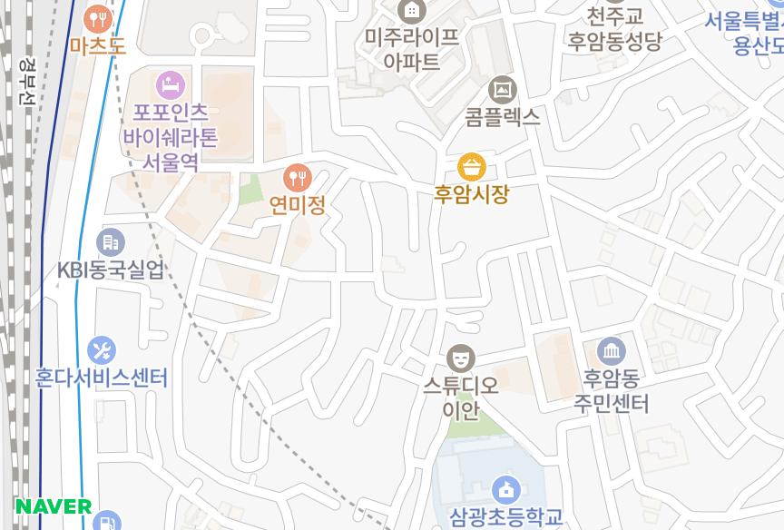 서울특별시 용산구 후암동 후암삼안리치10차 위치·실거래 시세 지도