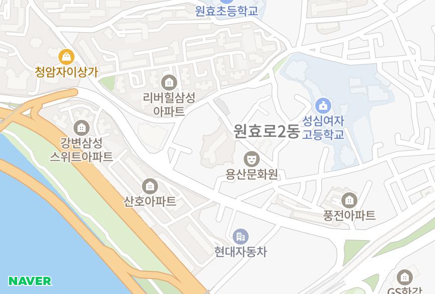서울특별시 용산구 원효로4가 한성한강수 위치·실거래 시세 지도