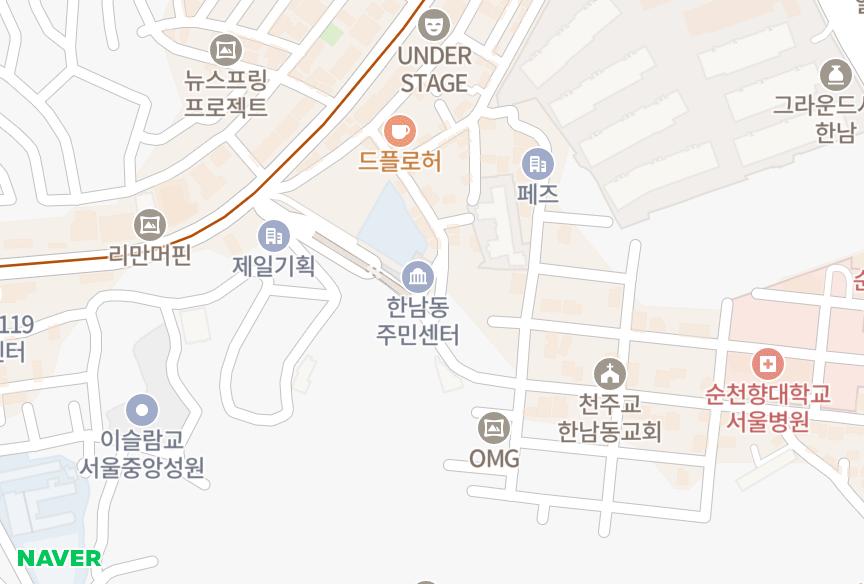 서울특별시 용산구 한남동 아일랜드캐슬 위치·실거래 시세 지도