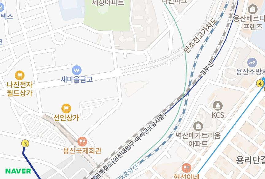 서울특별시 용산구 한강로2가 용산아이피아대주피오레 위치·실거래 시세 지도