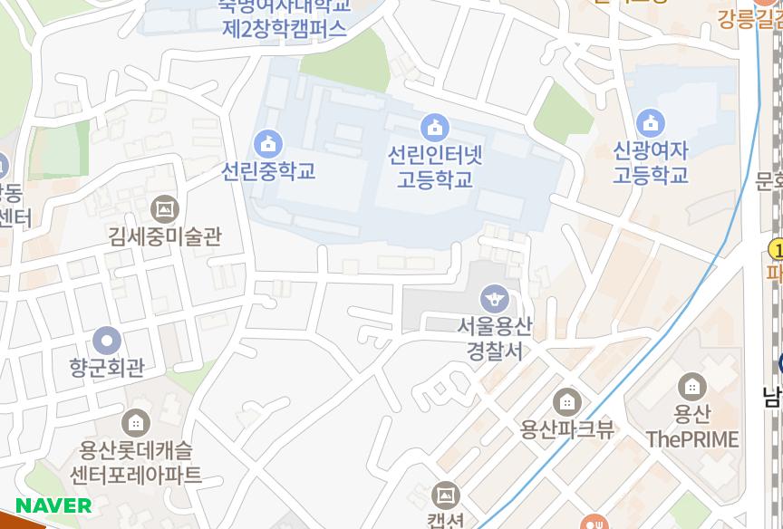 서울특별시 용산구 원효로1가 로얄카운티-2차 위치·실거래 시세 지도