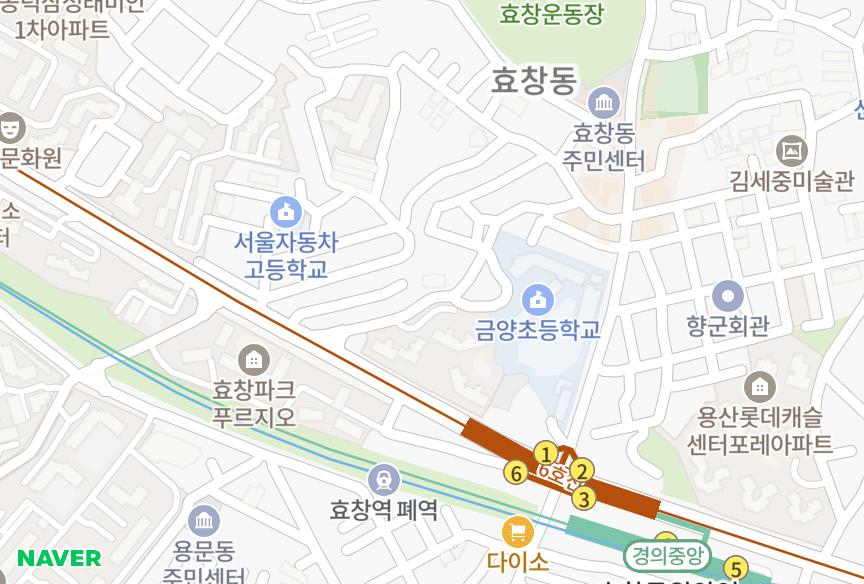서울특별시 용산구 효창동 아이딜 위치·실거래 시세 지도