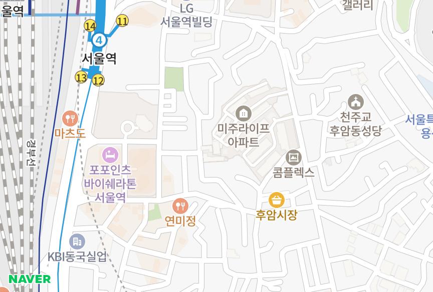 서울특별시 용산구 후암동 뉴후암 위치·실거래 시세 지도