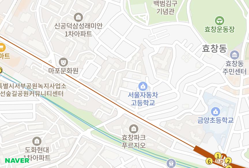 서울특별시 용산구 효창동 예빌리지 위치·실거래 시세 지도