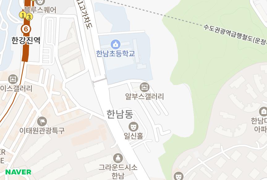 서울특별시 용산구 한남동 한남하우스 위치·실거래 시세 지도