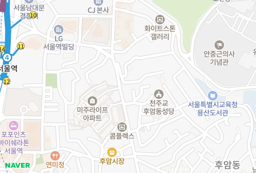 서울특별시 용산구 후암동 후암맨션 위치·실거래 시세 지도