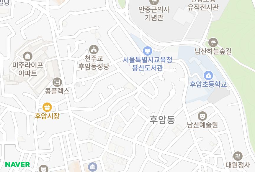 서울특별시 용산구 후암동 몬테피오레 위치·실거래 시세 지도