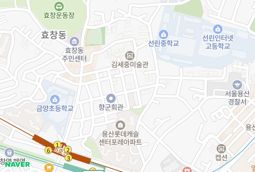 서울특별시 용산구 효창동 임선웰빙 위치·실거래 시세 지도