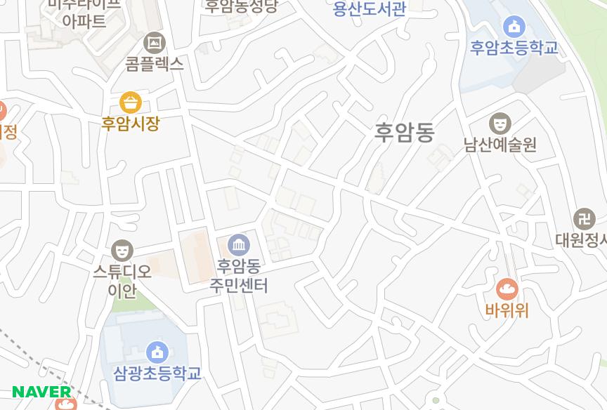 서울특별시 용산구 후암동 후암힐튼빌리지1차 위치·실거래 시세 지도