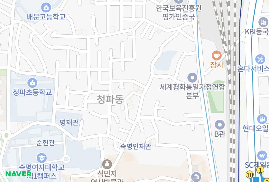 서울특별시 용산구 청파동1가 목화 위치·실거래 시세 지도