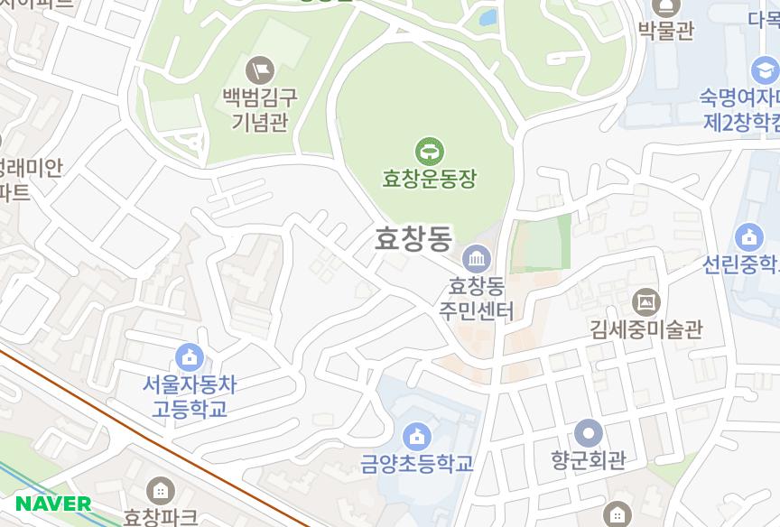서울특별시 용산구 효창동 울트라멤버스 위치·실거래 시세 지도