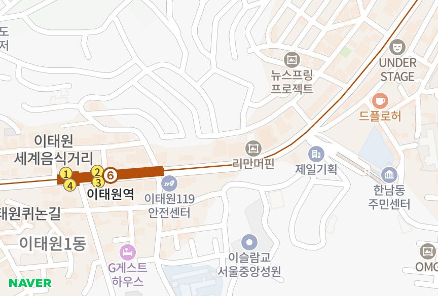 서울특별시 용산구 이태원동 준아트빌 위치·실거래 시세 지도