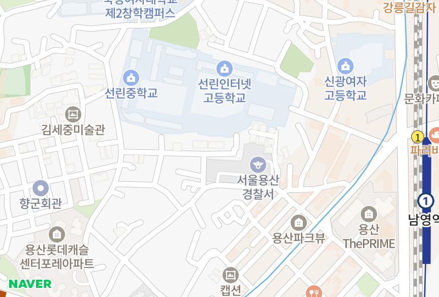 서울특별시 용산구 원효로1가 로얄카운티-3차 위치·실거래 시세 지도