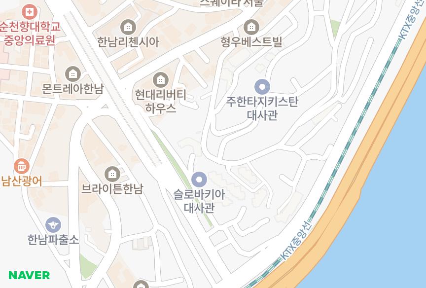 서울특별시 용산구 한남동 로얄튼빌라 위치·실거래 시세 지도