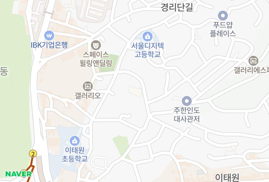 서울특별시 용산구 이태원동 마운틴뷰 위치·실거래 시세 지도