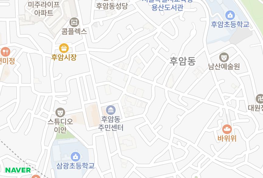 서울특별시 용산구 후암동 명남아띠팰리스 위치·실거래 시세 지도