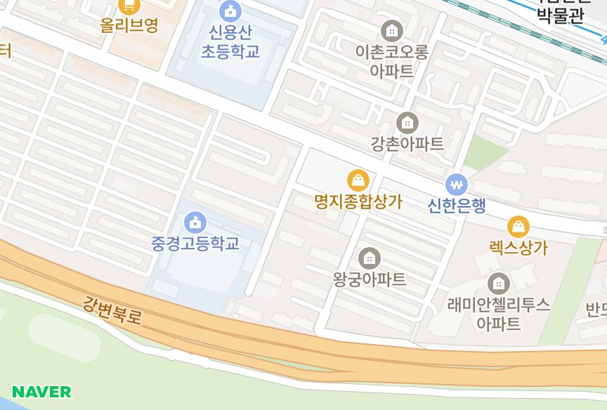 서울특별시 용산구 이촌동 중앙하이츠A 위치·실거래 시세 지도