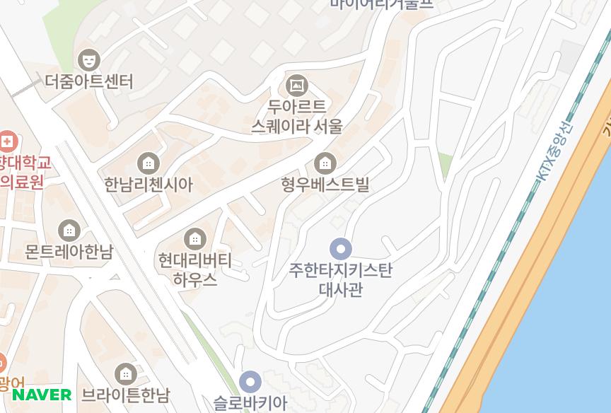 서울특별시 용산구 한남동 트윈빌에이동 위치·실거래 시세 지도
