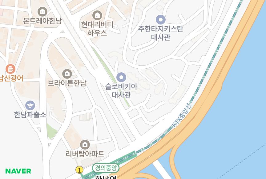 서울특별시 용산구 한남동 르가든더메인한남 위치·실거래 시세 지도
