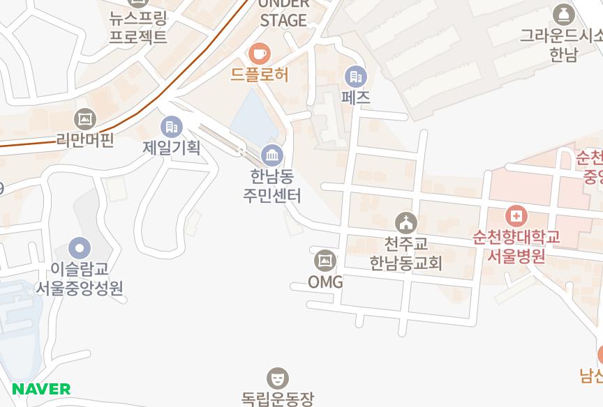 서울특별시 용산구 한남동 한남오페라하우스3차 위치·실거래 시세 지도