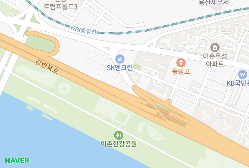 서울특별시 용산구 이촌동 퀸스리버빌 위치·실거래 시세 지도