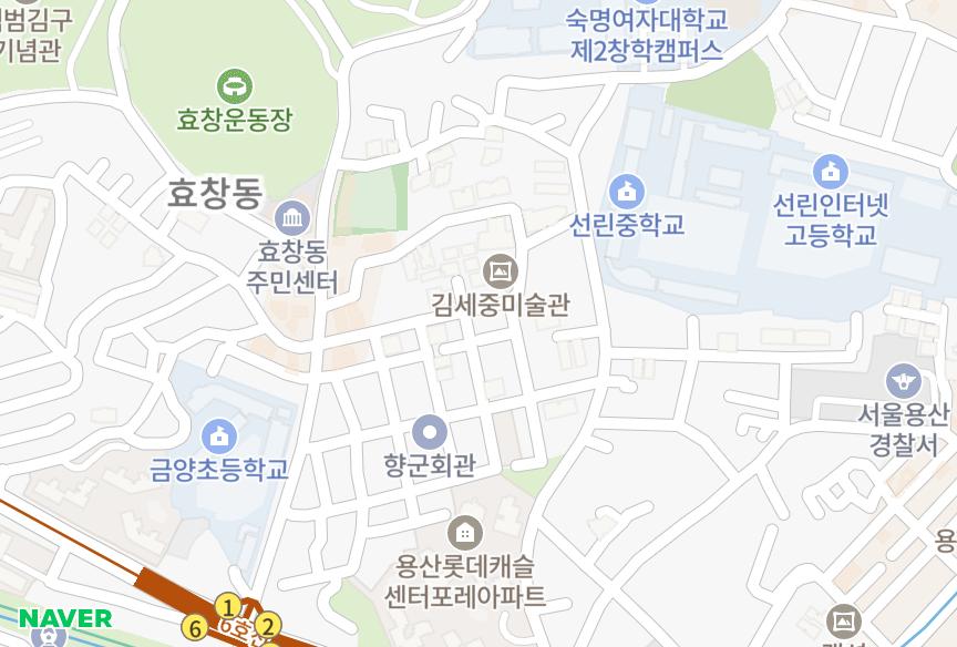 서울특별시 용산구 효창동 화이트타운 위치·실거래 시세 지도