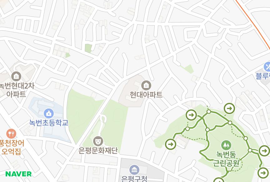 서울특별시 은평구 녹번동 현대 위치·실거래 시세 지도