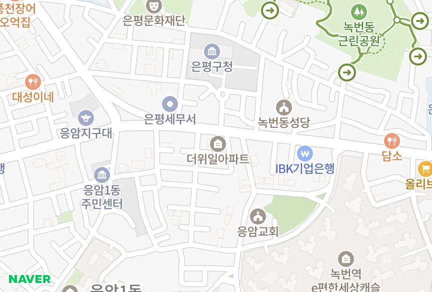 서울특별시 은평구 응암동 더위일 위치·실거래 시세 지도