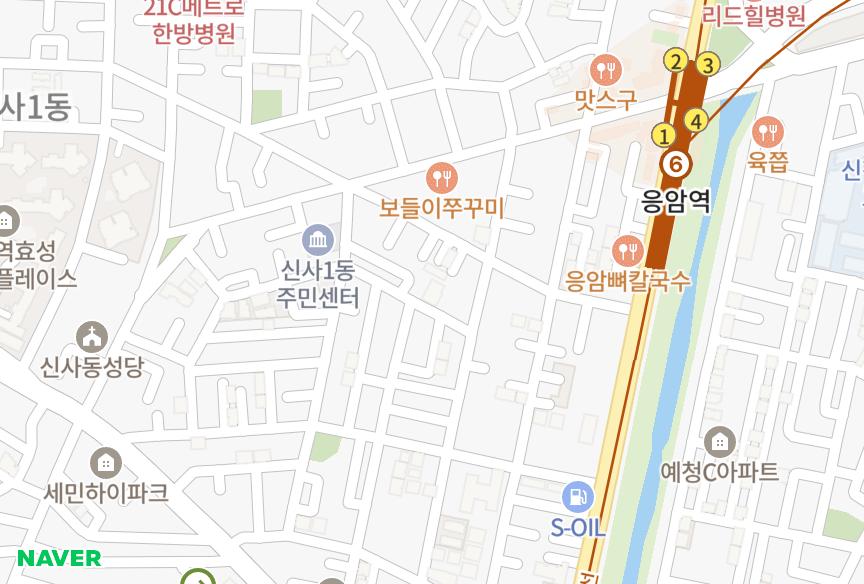 서울특별시 은평구 신사동 신선 위치·실거래 시세 지도